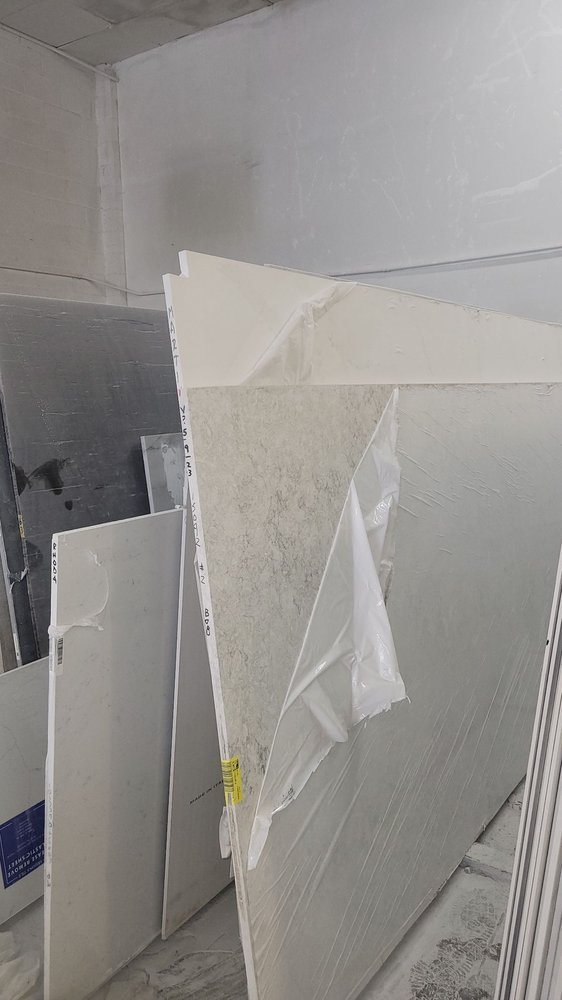 Granite slabs at the Rotech shop