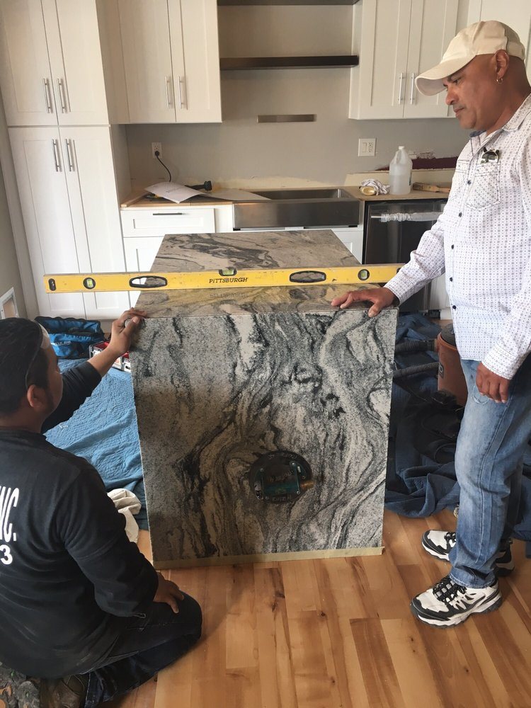 Installing a waterfall island feature