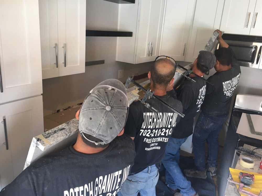 Large single-piece countertop install